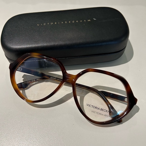 Victoria Beckham perfect oversized tortoiseshell eyeglasses frames with case - Picture 4 of 4